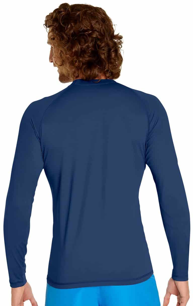 Men S Long Sleeve Rash Guard Navy Wet Effect Inc