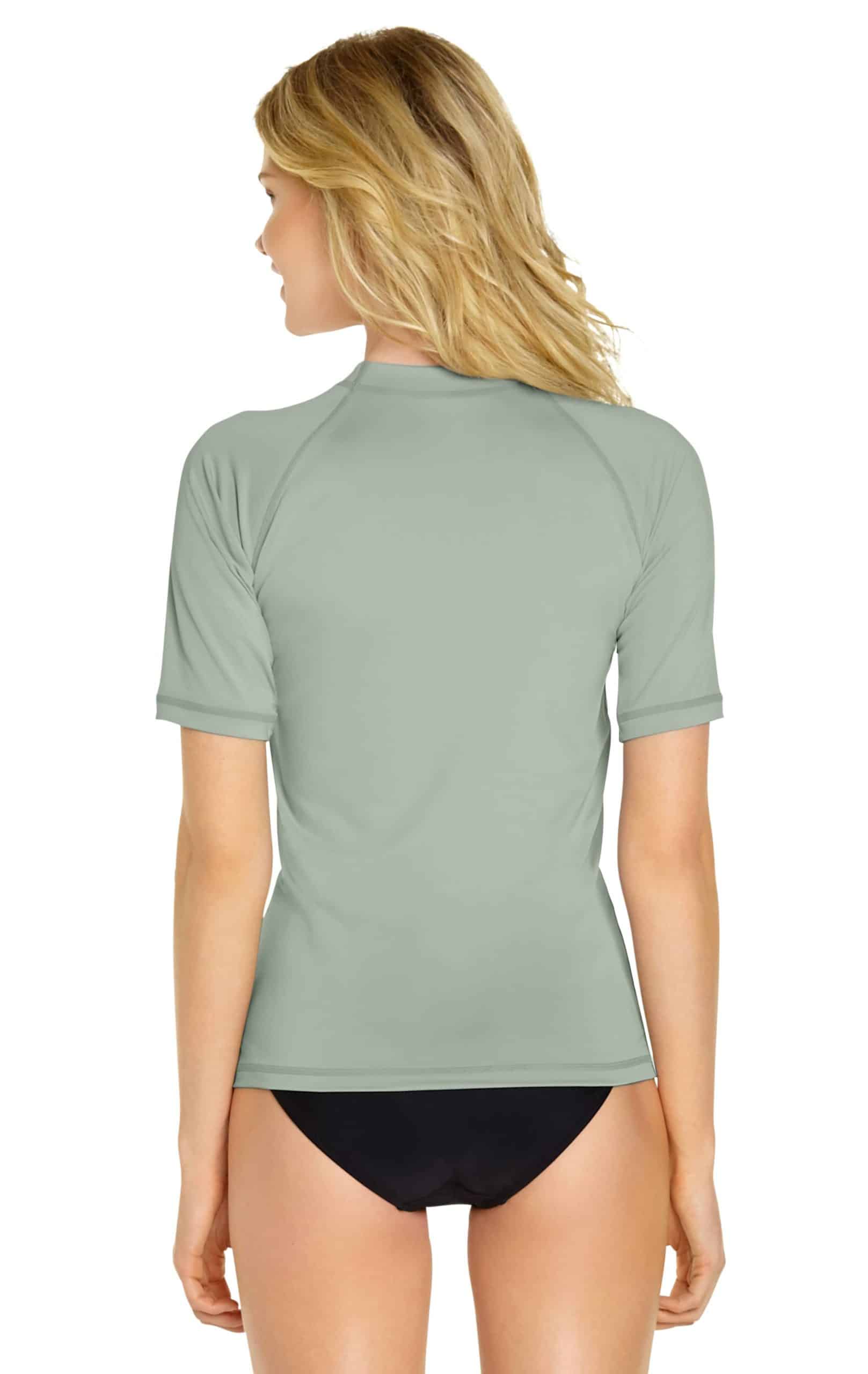 Women's Short Sleeve Rash Guard - Silver - Wet Effect, Inc.