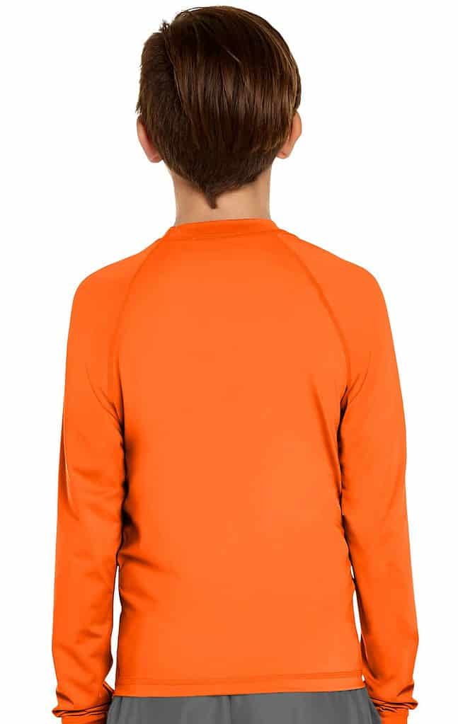 orange rash guard shirts