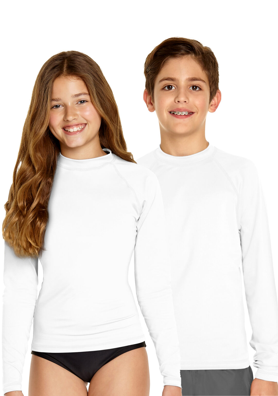 Youth Long Sleeve Rash Guard Dye Lot Closeout White Wet Effect, Inc.